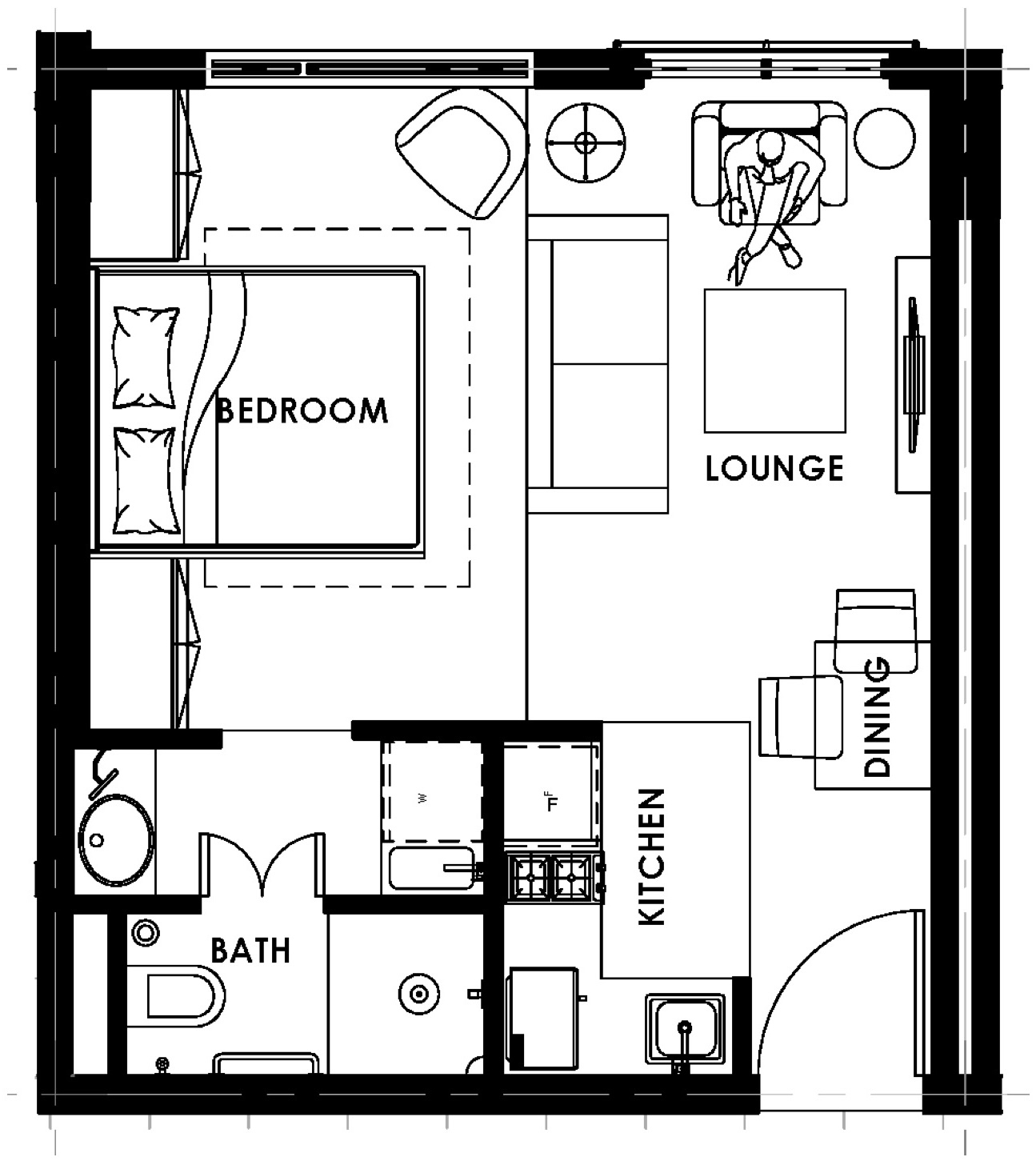 1 Bed Mini Type A floor plan · Floor plan