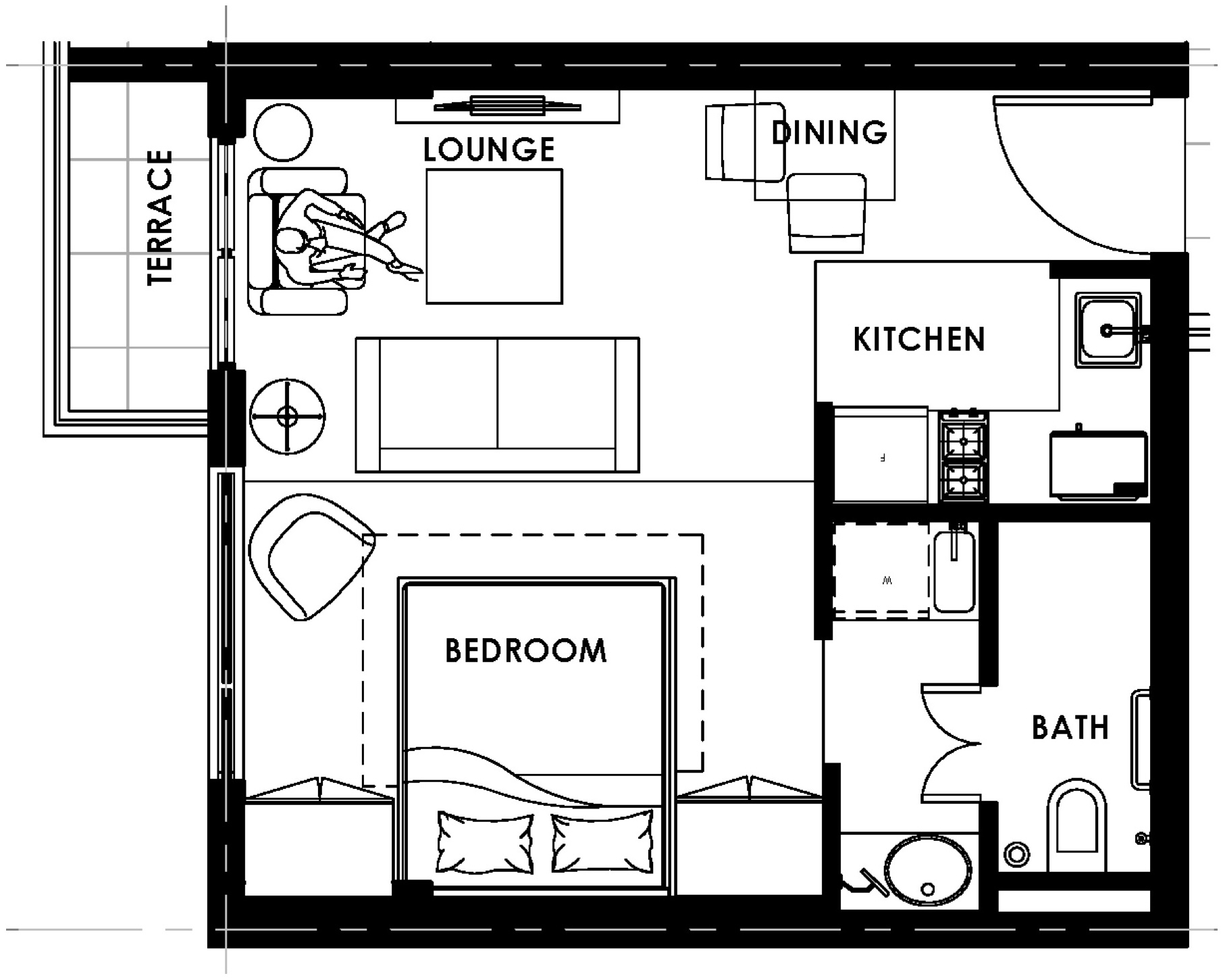 1 Bed Mini Type C floor plan · Floor plan